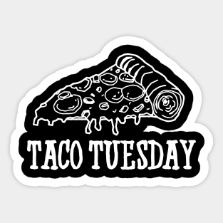 Taco tuesday pizza funny Sticker